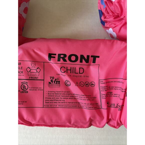 Stearns Puddle Jumper Swim Floatation Device Life Jacket Vest 30-50 lbs SEAHORSE - Picture 9 of 9